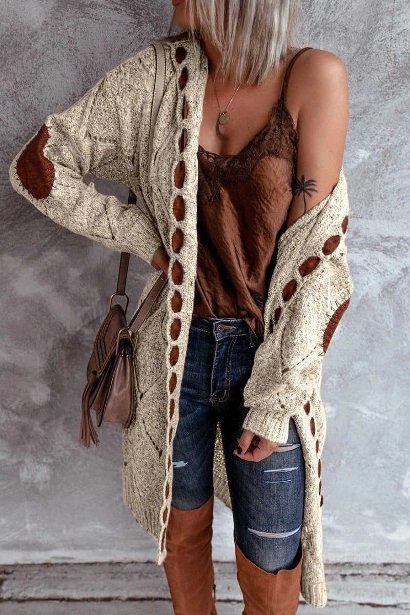 Nora Knit Cardigan in Apricot