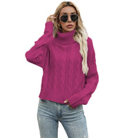 Nora Relaxed Knit Sweater in Magenta
