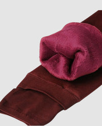 Nora Warm Leggings in Wine Red