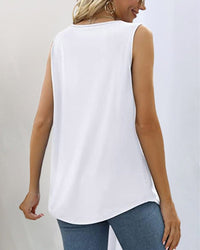 Nora™ Sleeveless Top with Square Neckline in Green