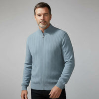 Norman Cable Knit Merino Sweater in Mint