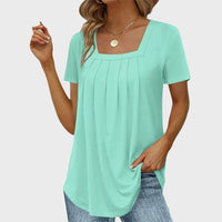 Norma™ Airy Summer Blouse in Mint Green