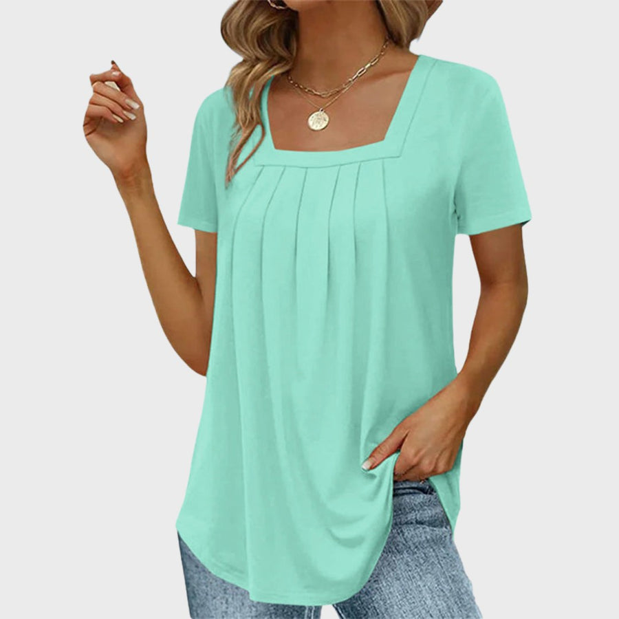 Norma™ Airy Summer Blouse in Mint Green
