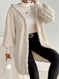 Nova Coat with Hood in Milch White