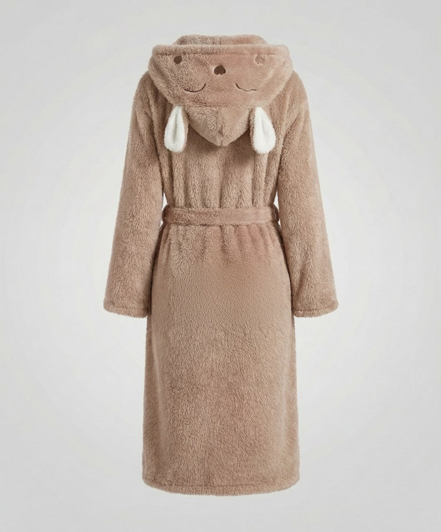 Nova Comfortable Coat in Beige - Kaninchen