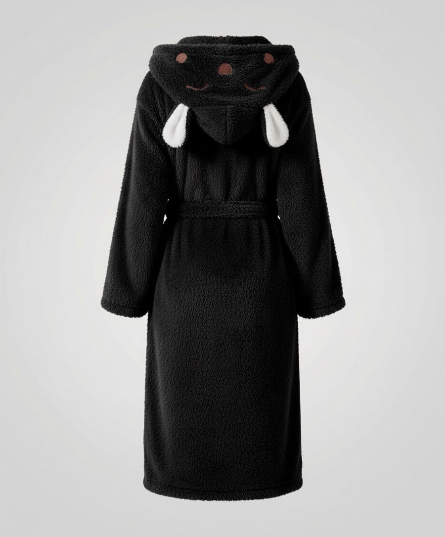 Nova Comfortable Coat in Black Brown
