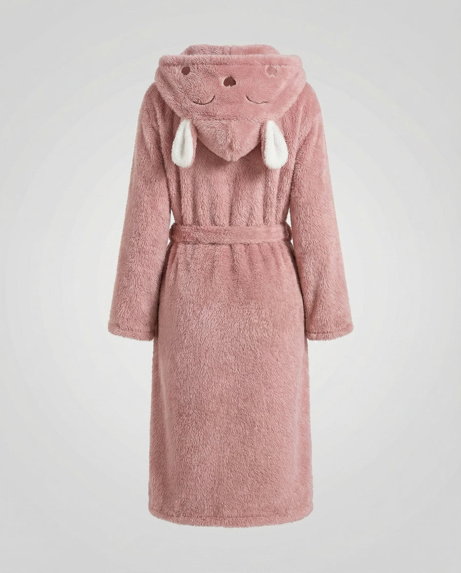 Nova Comfortable Coat in Rosa - Kaninchen