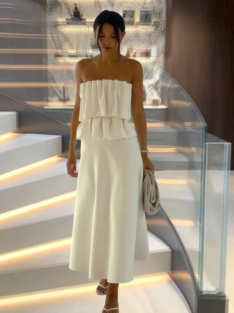 Nova Elegant Dress in Cream