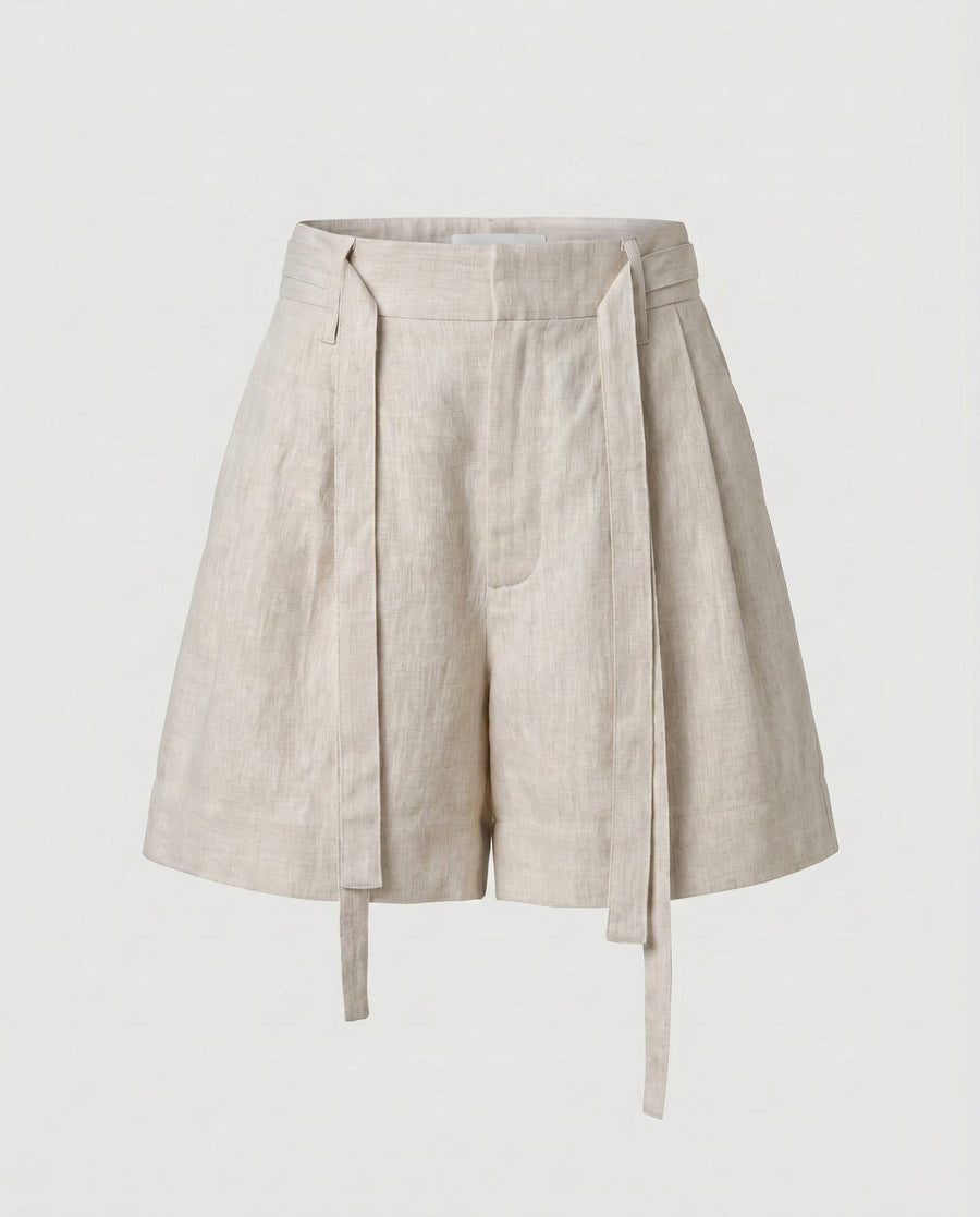 Nova Elegant Linen Shorts in Linen