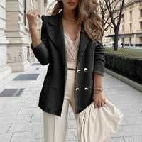 Nova Knit Cardigan with Button Front in Black