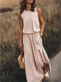 Nova Maxi Dress in Beige