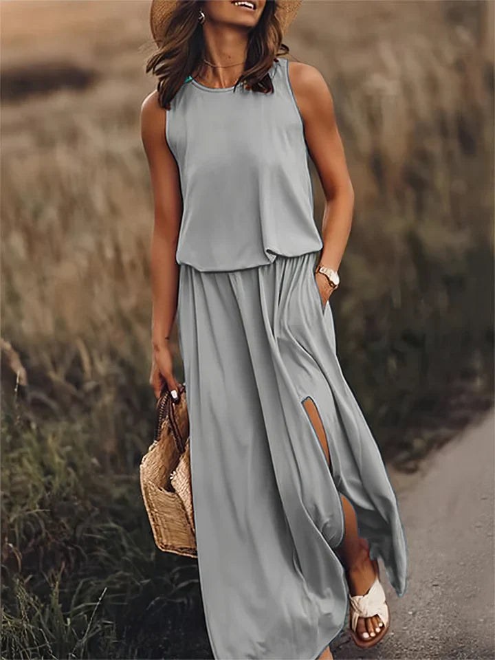 Nova Maxi Dress in Grey