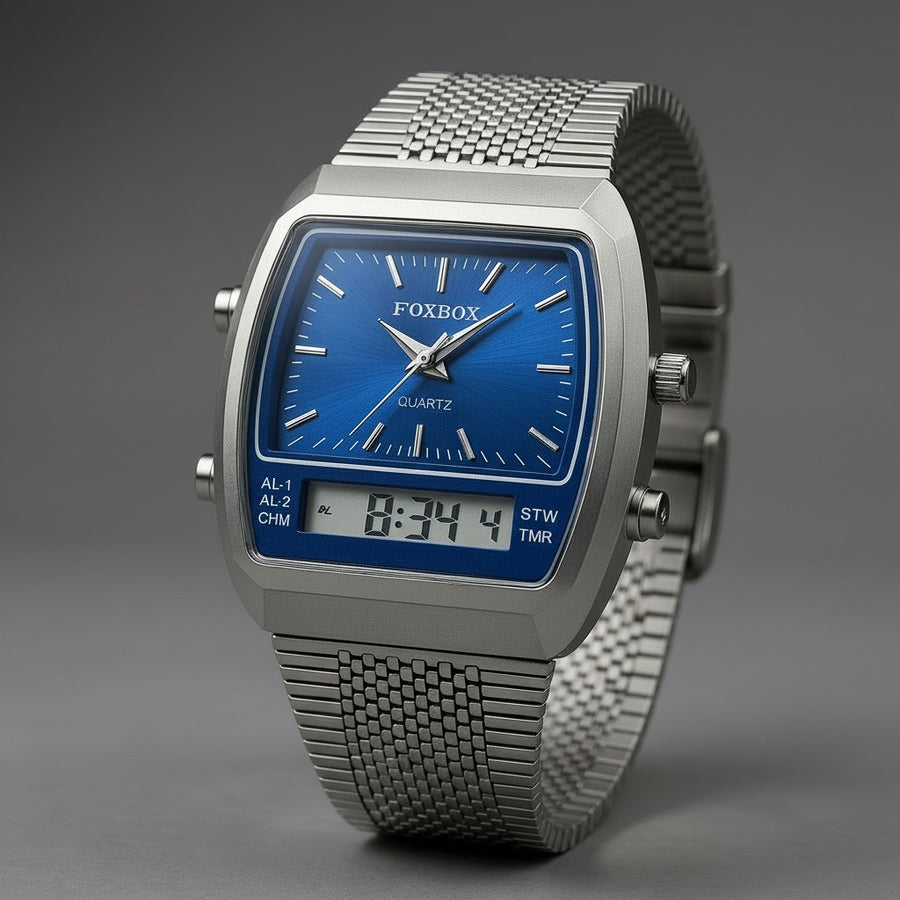 Nova XSC Hybrid Watch, 44mm in Royal Blue Silver