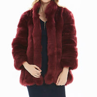 Novalie Coat in Wine Red
