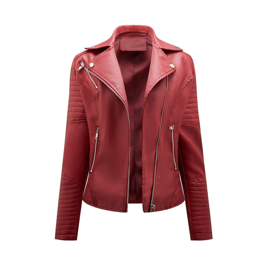 Novalie Jacket with Zip Front in Red