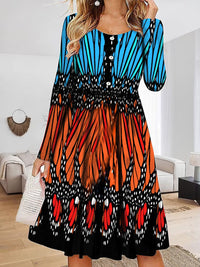 Novalie Maxi Dress in Blue Orange
