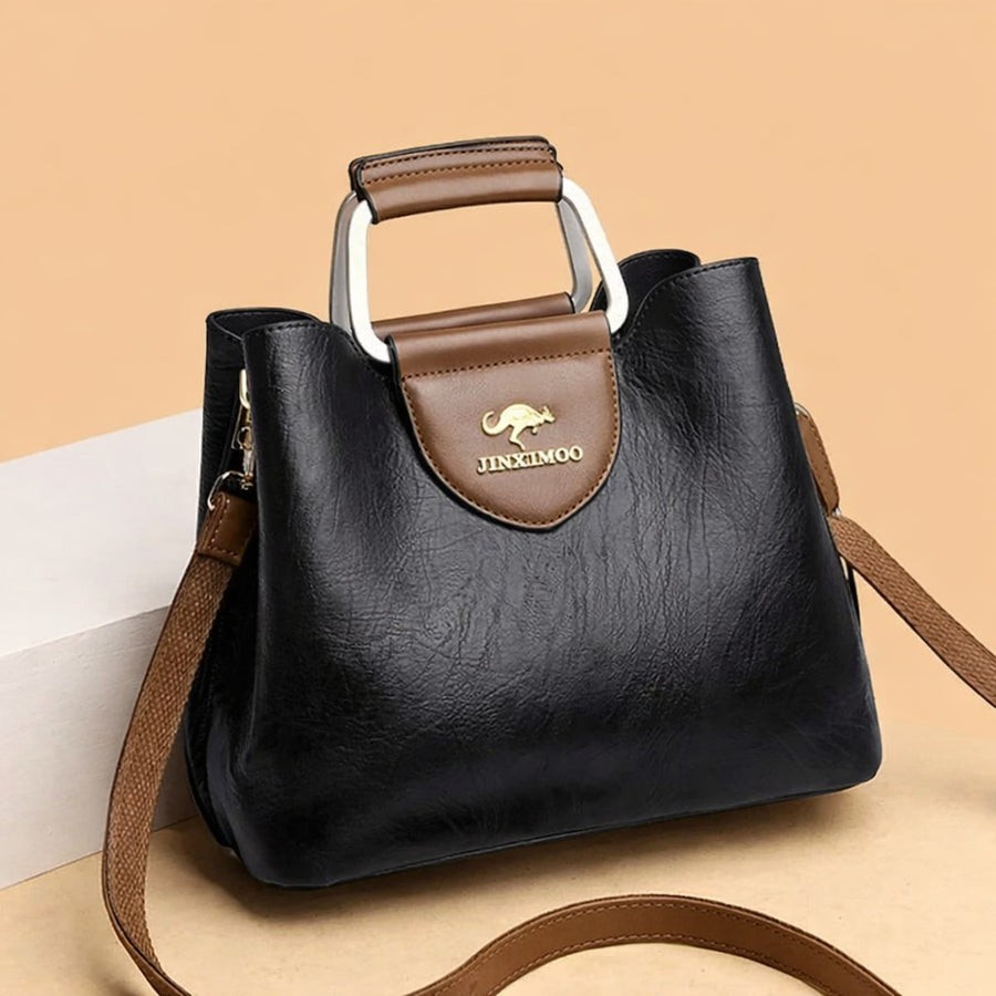 Nyx™ Elegance Leather Bag in Black