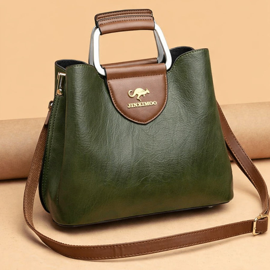 Nyx™ Elegance Leather Bag in Green