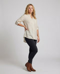 Octavia Airy Linen Blend Blouse