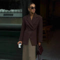 Octavia Elegant Jacket with Button Front and Pockets