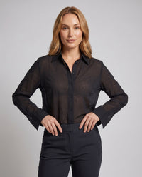 Octavia Elegant Linen Blouse