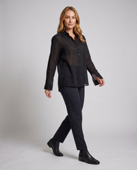 Octavia Elegant Linen Blouse