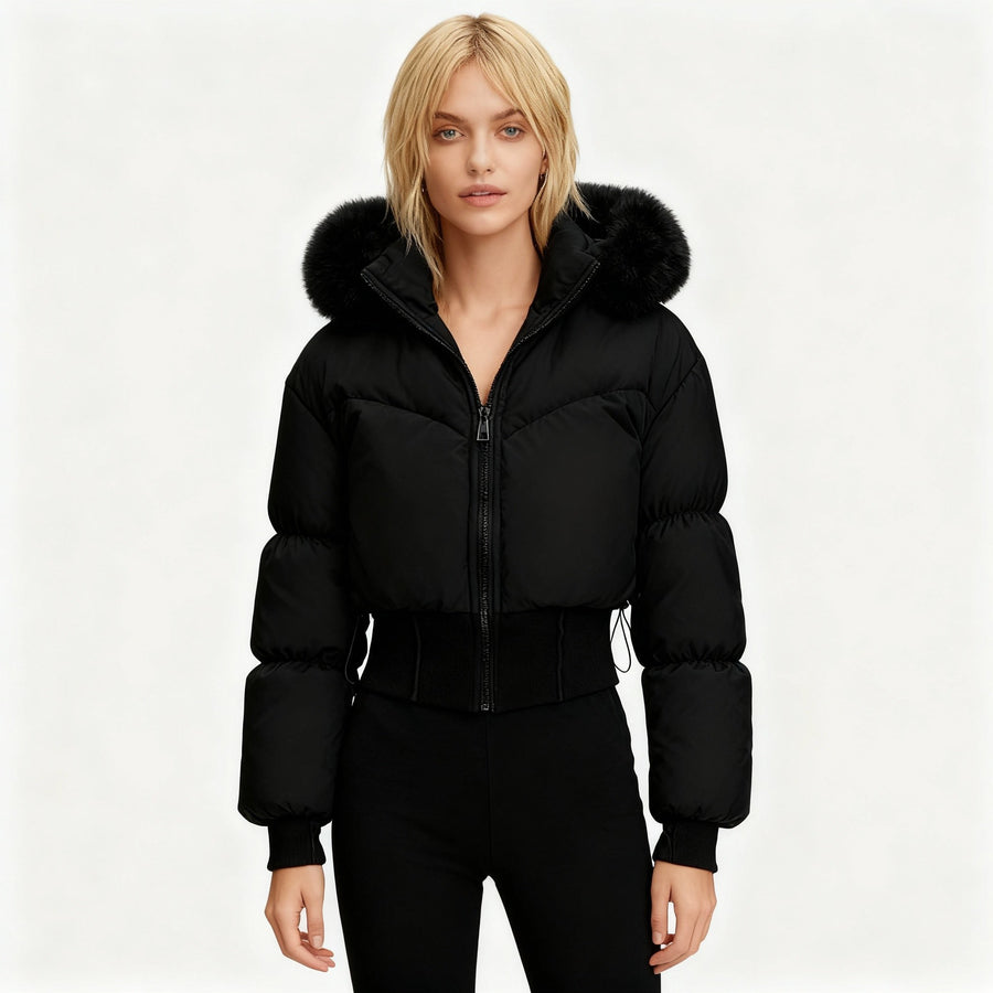 Octavia Jacket with Hood in Black