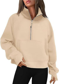 Octavia Sweater with Hood in Apricot