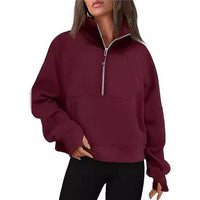 Octavia Sweater with Hood in Dark Green