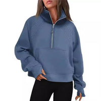 Octavia Sweater with Hood in Dark Green