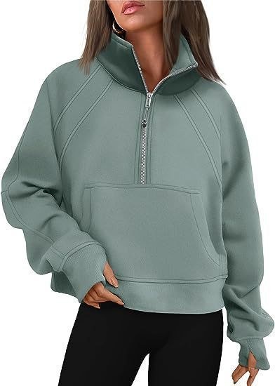 Octavia Sweater with Hood in Light Green