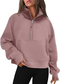 Octavia Sweater with Hood in Purple