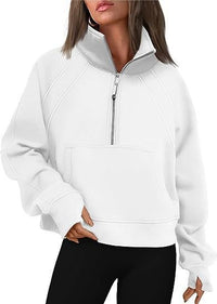 Octavia Sweater with Hood in White