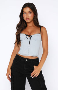 Octavia Top in Light Blue
