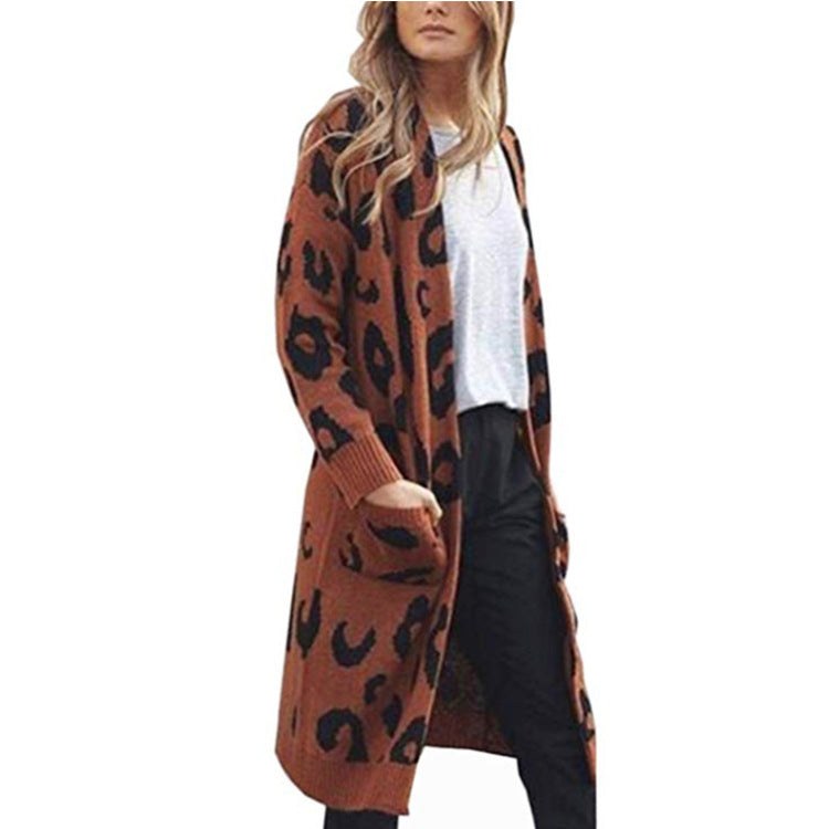 Odette Knit Coat in Brown