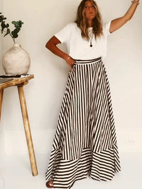 Odette Women's Strapless Striped Maxi Dress