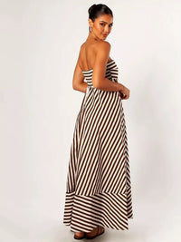 Odette Women's Strapless Striped Maxi Dress