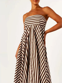 Odette Women's Strapless Striped Maxi Dress
