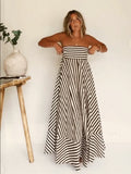 Odette Women's Strapless Striped Maxi Dress