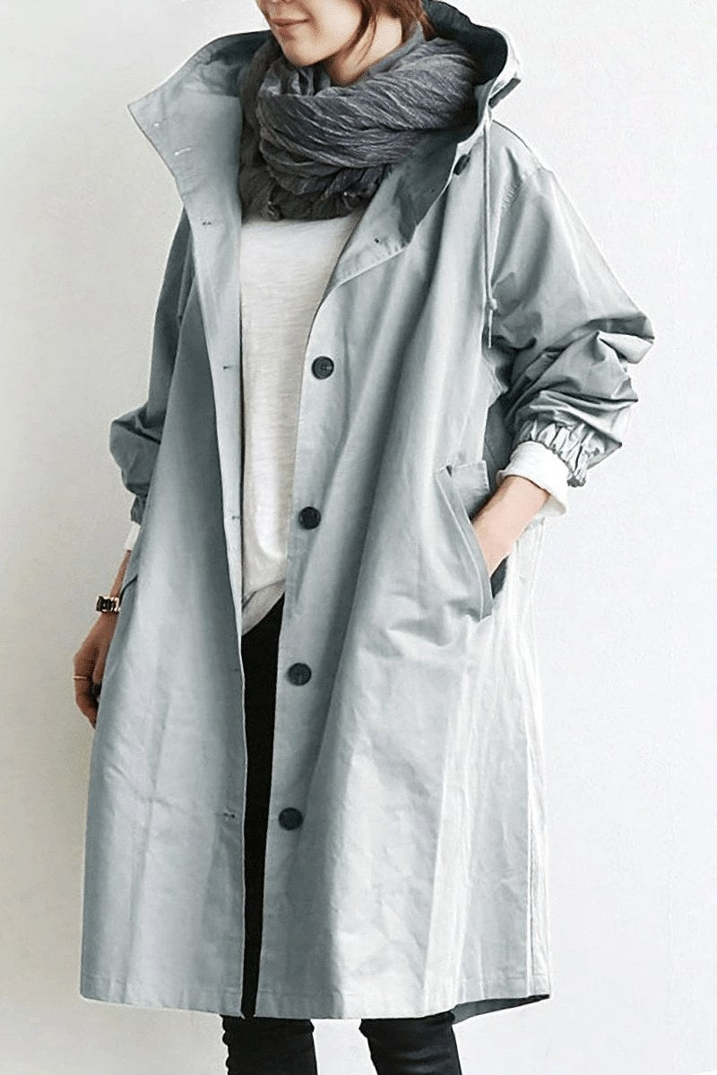 Odin Jacket with Hood in Grey