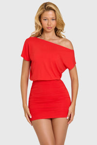 Oriana Modal Off-Shoulder Mini Dress