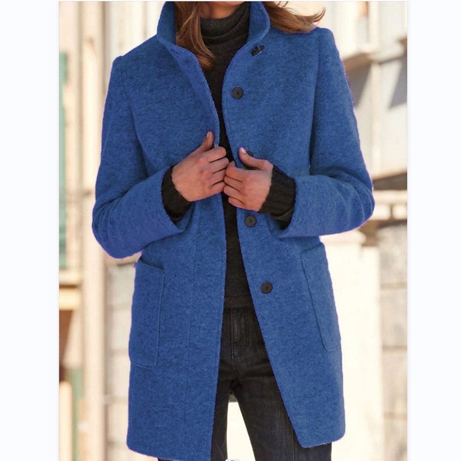 Olivia Jacket with Pockets in Denim Blue