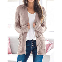 Olivia Knit Cardigan with Long Sleeve in Coffee