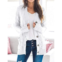 Olivia Knit Cardigan with Long Sleeve in White