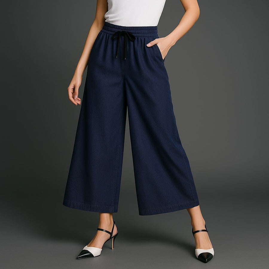 Olivia Relaxed Fit Tencel Pant in Royal Blue