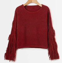 Olivia Relaxed Knit Sweater in Red