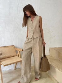 Omi™ Effortless Chic Two-Piece Set in Beige
