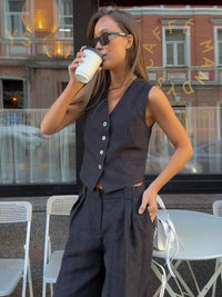 Omi™ Effortless Chic Two-Piece Set in Black