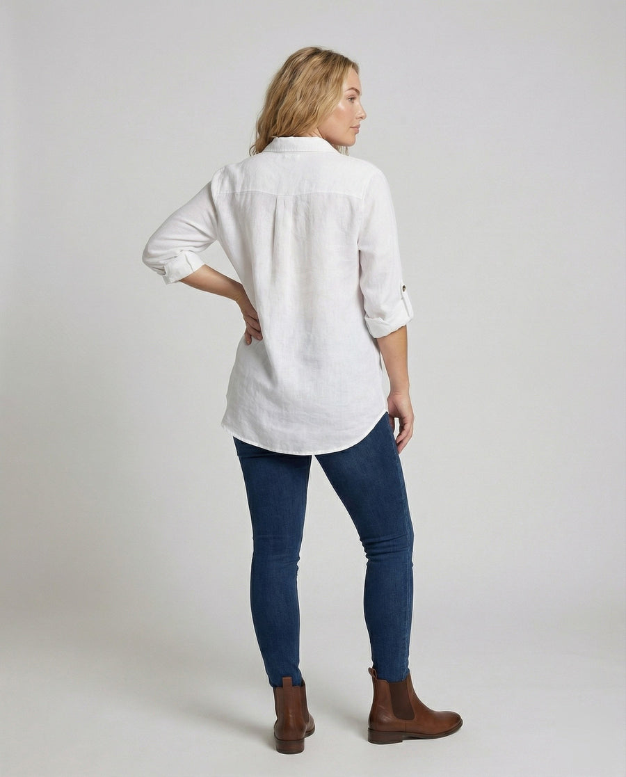 Opal Airy Linen Blouse with Oversized