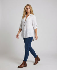 Opal Airy Linen Blouse with Oversized